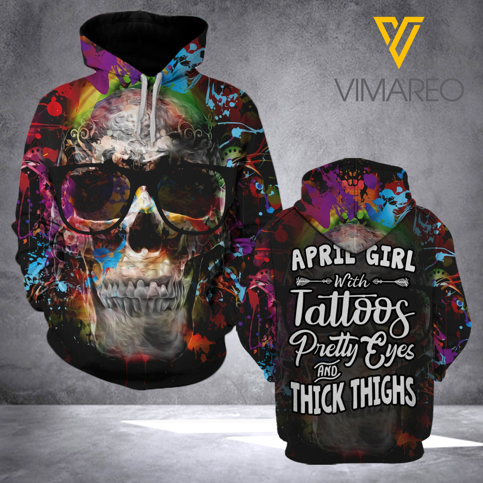 April Girl hoodie 3d printed Vm0903