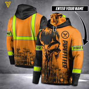 Customized Pipefitter 3D Printed Combat T Shirt/Mask Hoodie EZQ60521