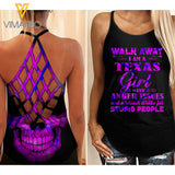 Texas Girl Criss-Cross Open Back Camisole Tank Top  ZQ2203