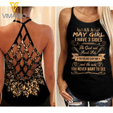 May Girl 3 sides Criss-Cross Open Back Camisole Tank Top 3 style ZQ1403