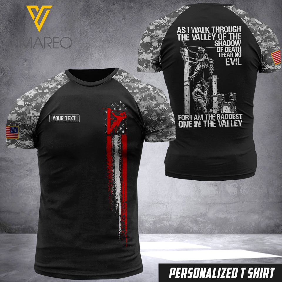 Customized Lineman 3D Printed Combat Shirt EZQ1504