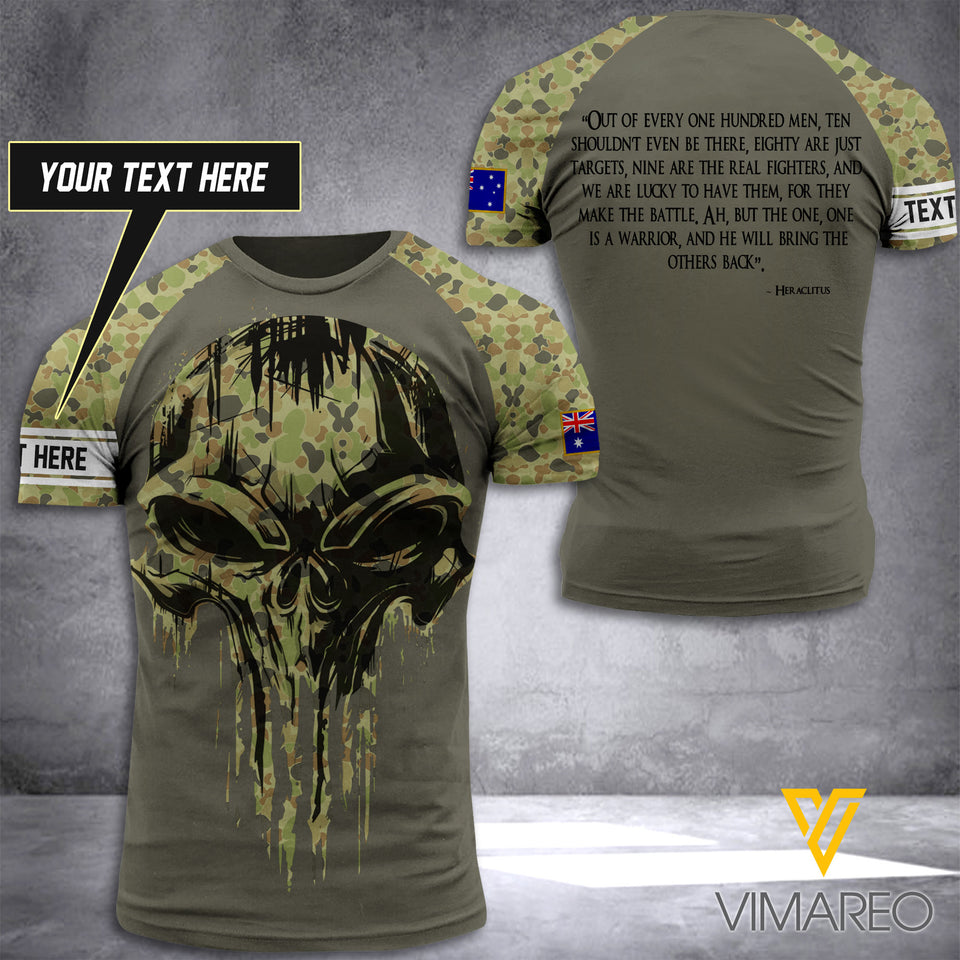 Customized Australian Soldier 3D Printed Shirt EZHQ310521