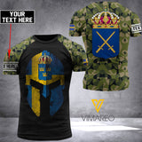 Customized Swedish soldier 3D Printed Combat Shirt EZQ1604