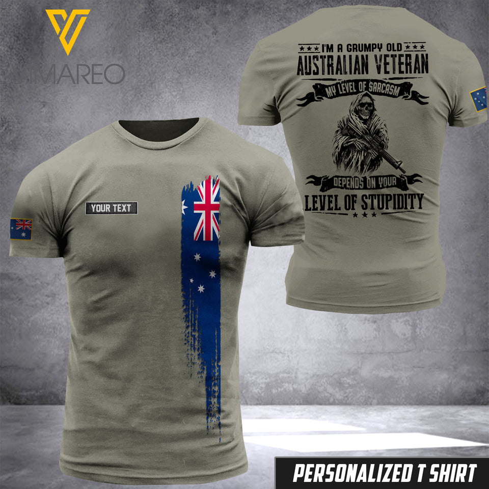 Customized Australian soldier 3D Printed Shirt  EZQ074