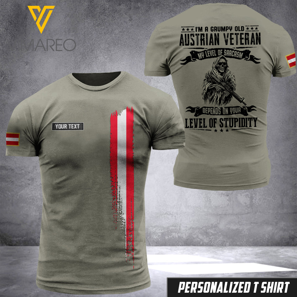 Customized Austrian soldier 3D Printed Shirt  EZQ074