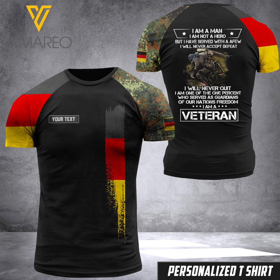 Customized German Soldier Combat 3D Printed Shirt EZHQ180621