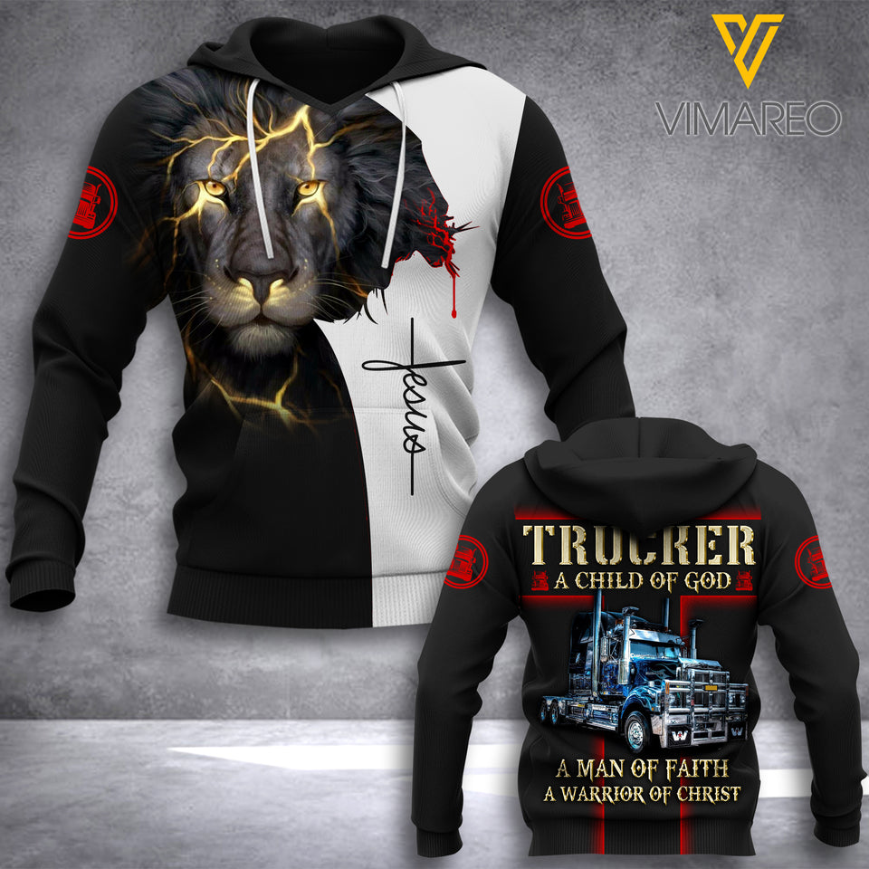 Trucker  hoodie 3d printed dh