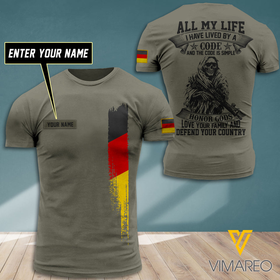 Customized German Soldier 3D Printed Combat Shirt EZT240621