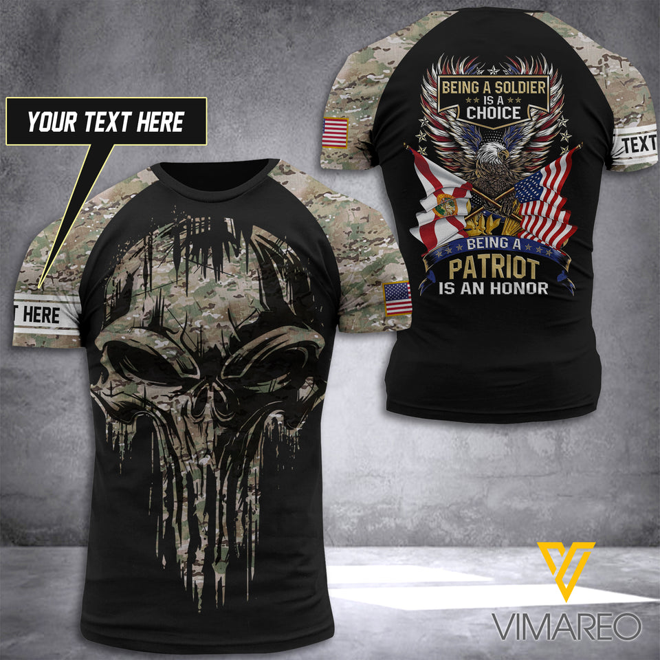 Customized Florida Patriot 3D Printed Combat Shirt EZT080621