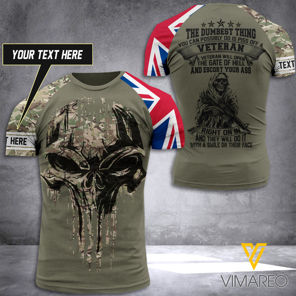 Customized British Soldier 3D Printed Shirt EZT310521