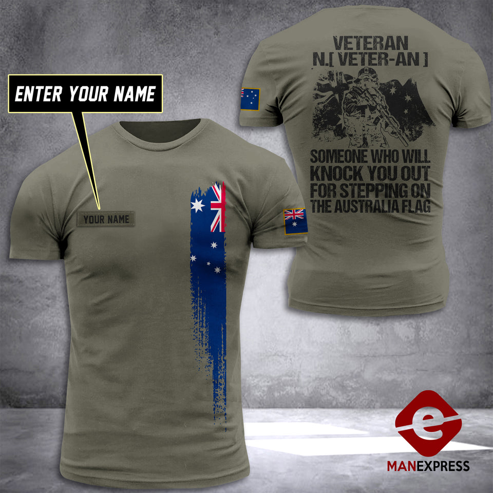 Customized Australian Soldier 3D Printed Combat Shirt EZT010621