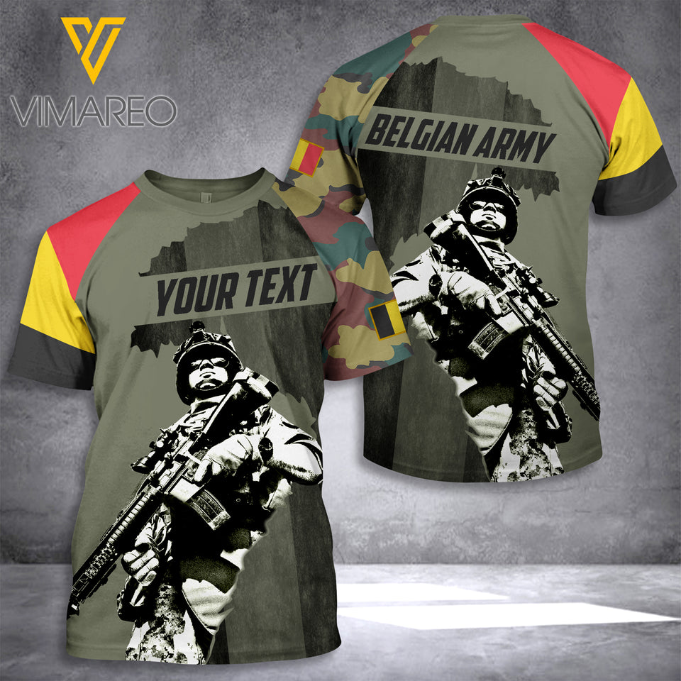 Customized Belgium Soldier 3D Printed Combat Shirt EZT110621