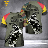 Customized Belgium Soldier 3D Printed Combat Shirt EZT110621