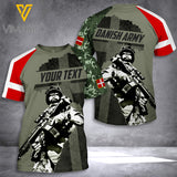 Customized Denmark Soldier 3D Printed Combat Shirt EZT100621