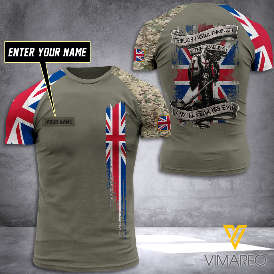 Customized British Soldier 3D Printed Combat Shirt EZT094