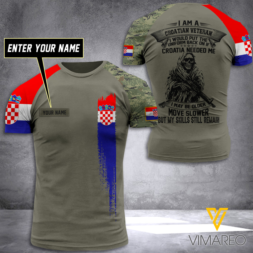 Customized Croatia Soldier 3D Printed Combat Shirt EZT074