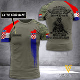 Customized Croatia Soldier 3D Printed Combat Shirt EZT074