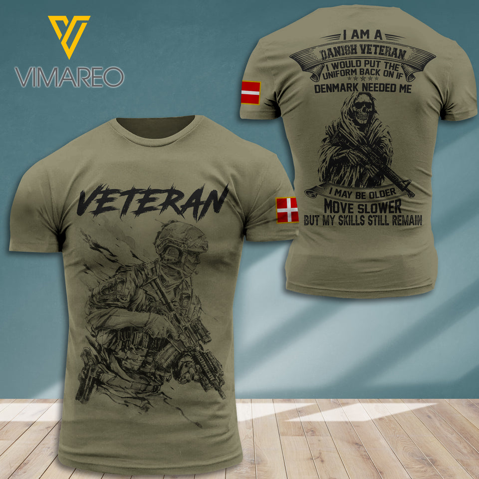 Denmark Soldier 3D Printed Combat Shirt EZT220721