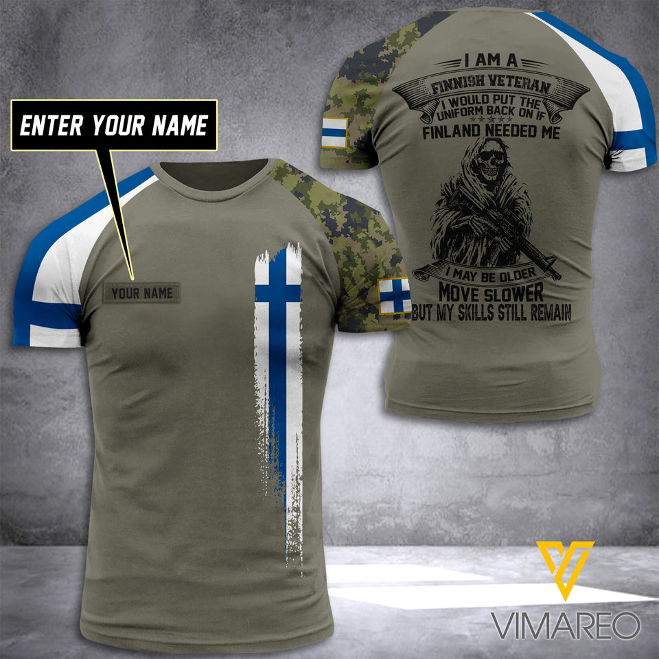 Customized Finland Soldier 3D Printed Combat Shirt EZT084
