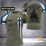 Customized Finland Soldier 3D Printed Combat Shirt EZT084
