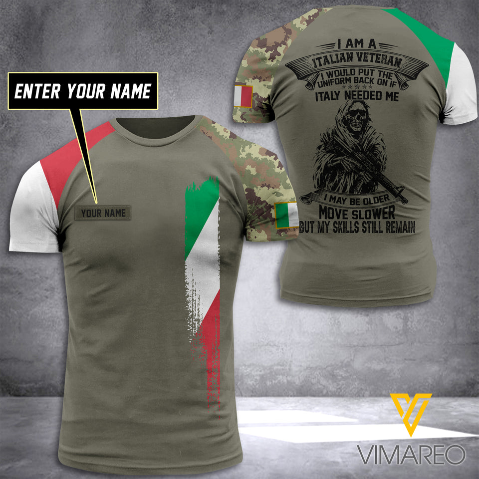 Customized Italy Soldier 3D Printed Combat Shirt EZT074