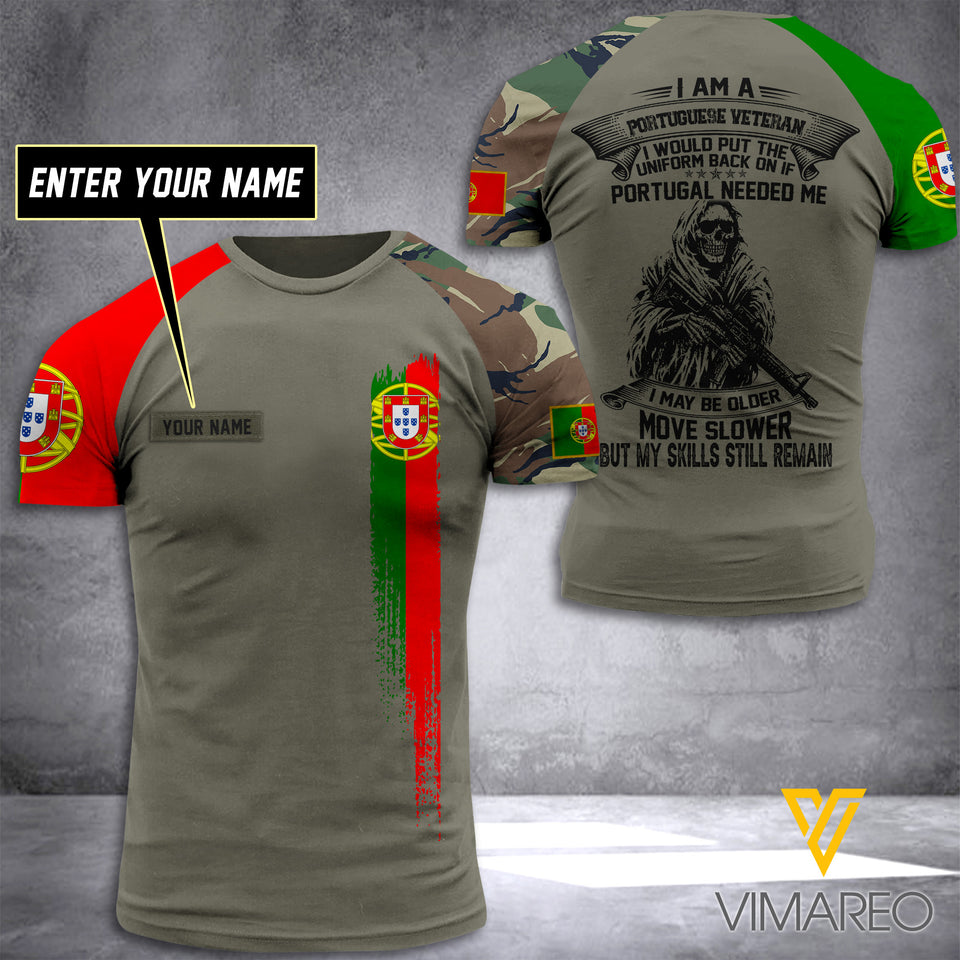 Customized Portugal Soldier 3D Printed Combat Shirt EZT084
