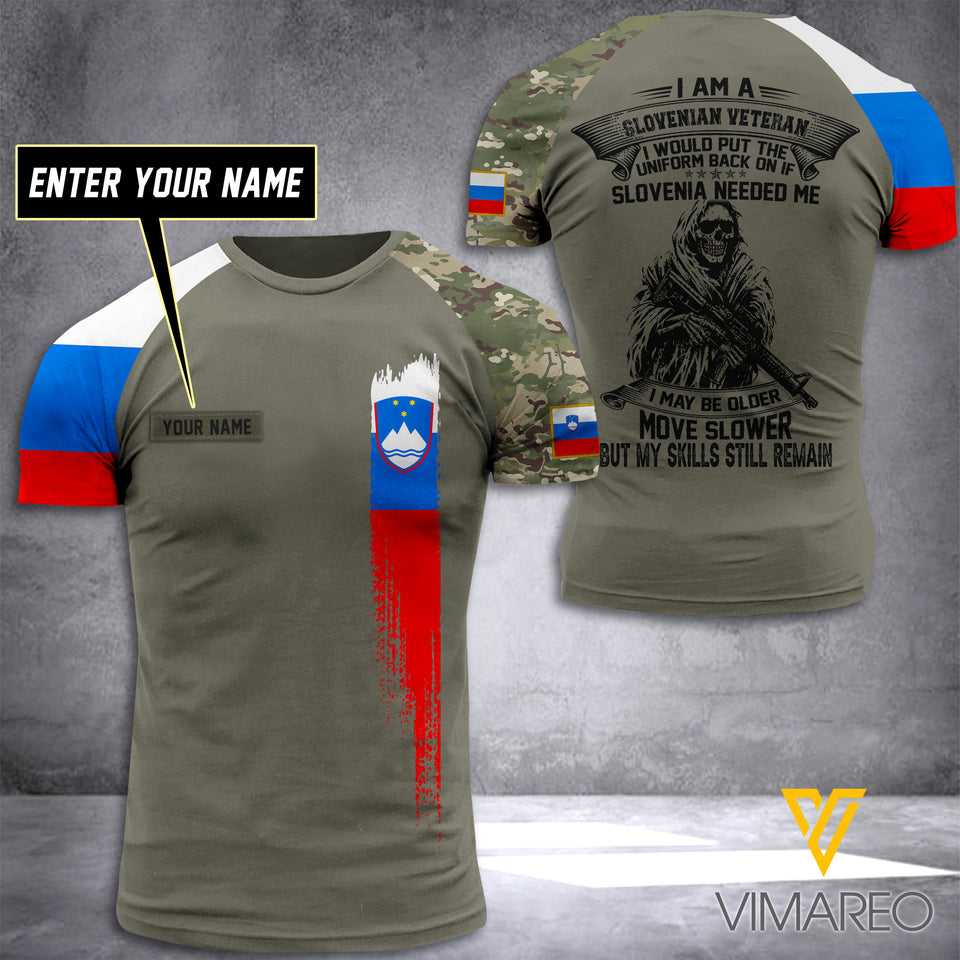 Customized Slovenia Soldier 3D Printed Combat Shirt EZT084