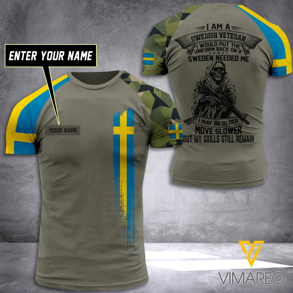 Customized Sweden Soldier 3D Printed Combat Shirt EZT074