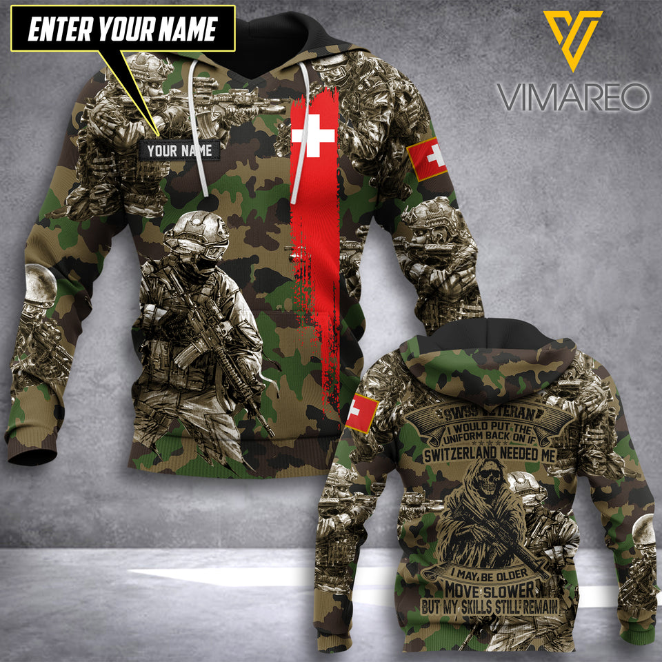 Customized Swiss Soldier 3D Printed Combat Shirt EZT1405