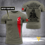 Customized Turkey Soldier 3D Printed Shirt EZT074