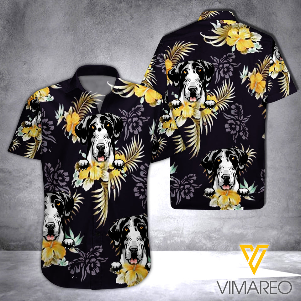 Great Dane 3d Printed Hawaii Shirt EZQ210621