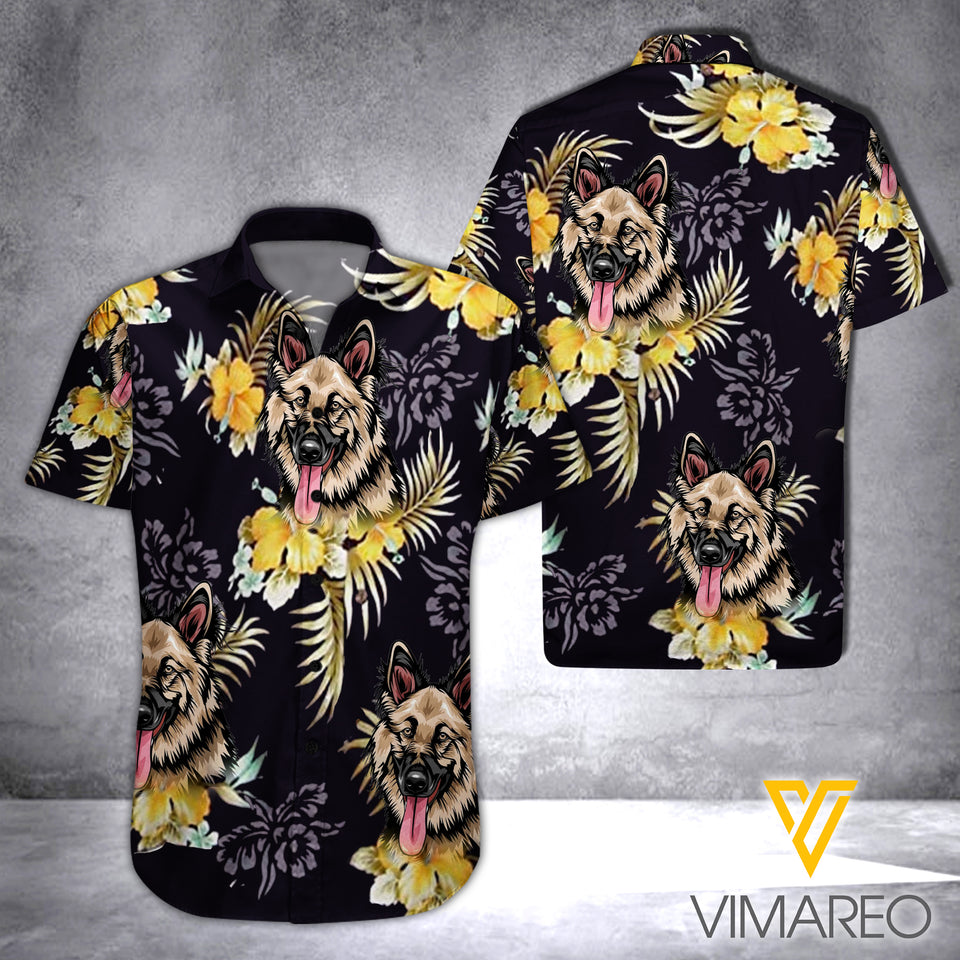 German Shepherd 3d Printed Hawaii Shirt EZQ210621