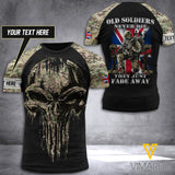 Customized British Old Soldier 3D Printed Combat Shirt EZT0406