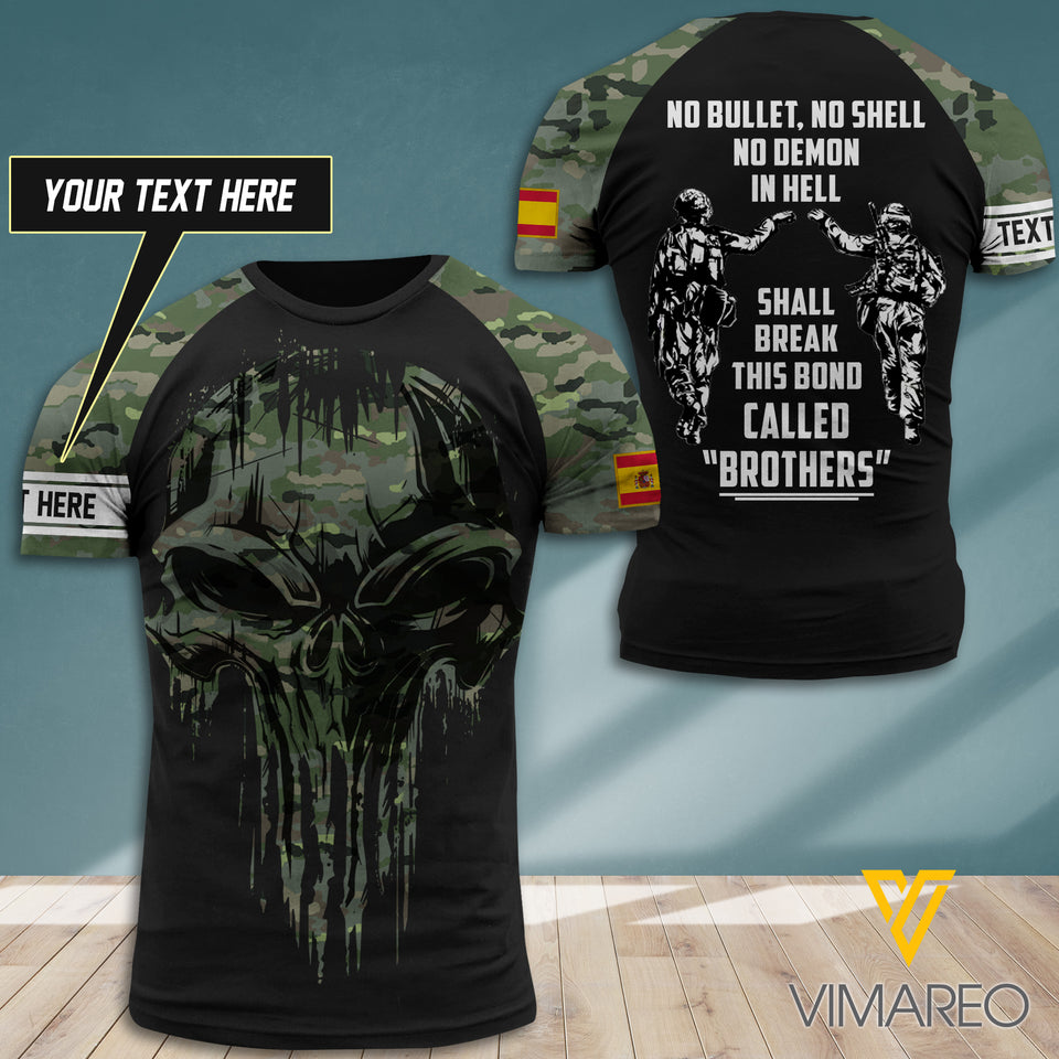 Customized Spanish Soldier 3D Printed Combat Shirt EZT250621