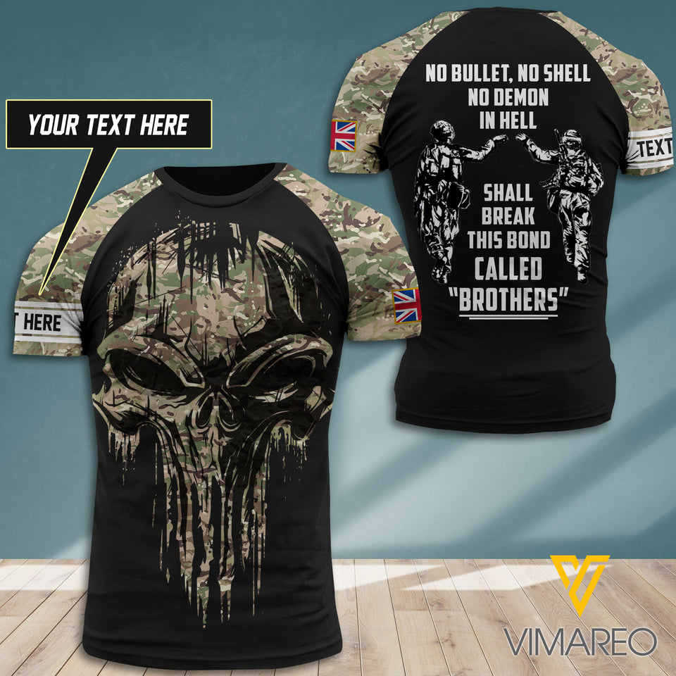 Customized British Soldier 3D Printed Combat Shirt EZT250621
