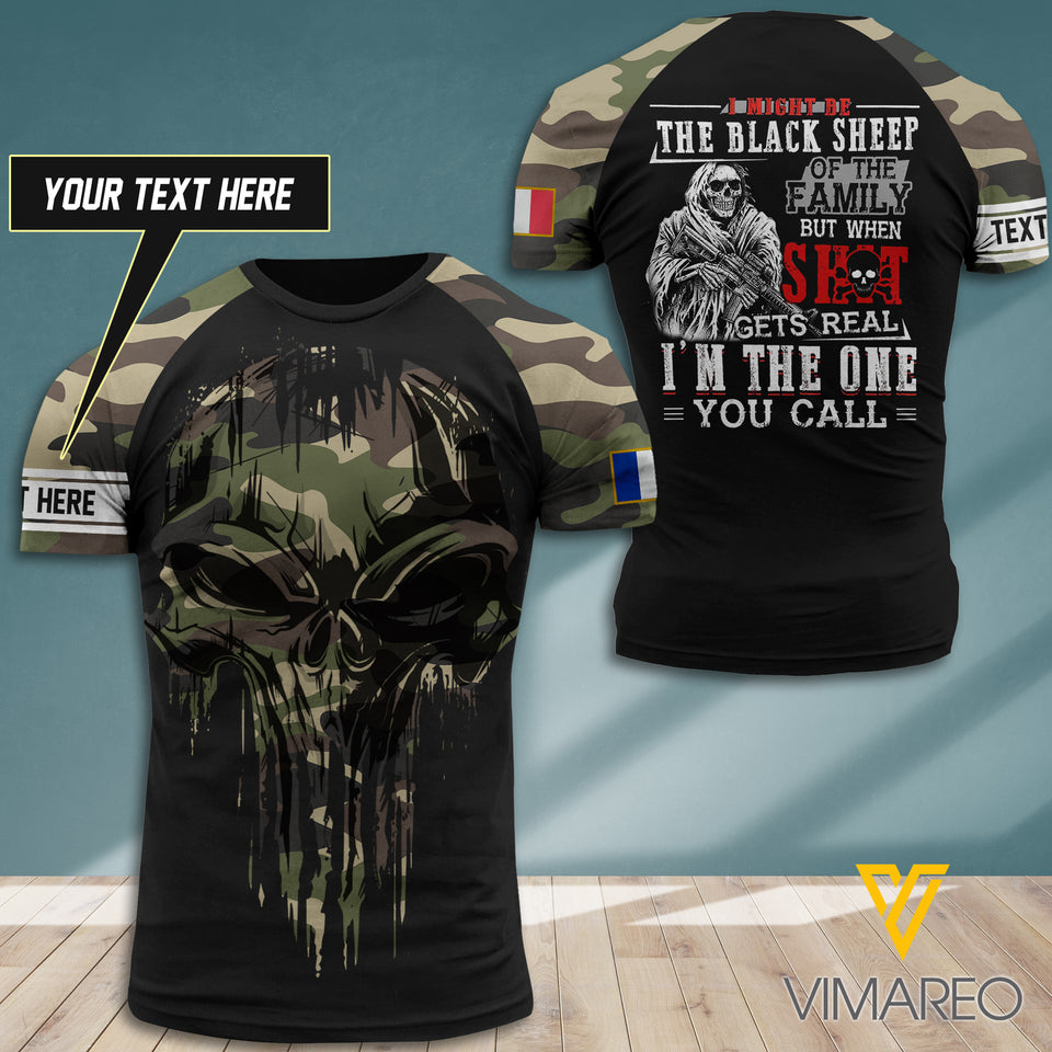 Customized French Soldier 3D Printed Combat Shirt EZT1906