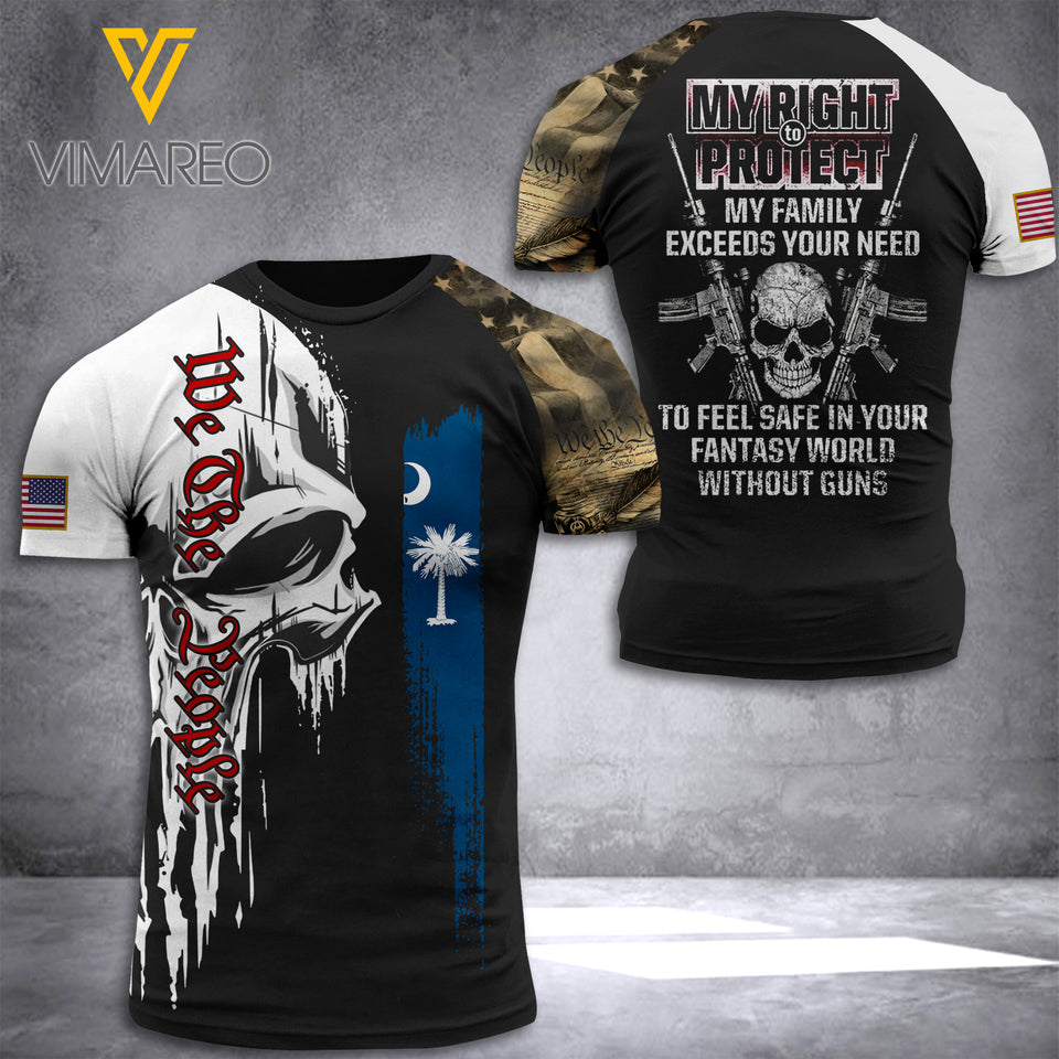 South Carolina 3D Printed Combat Shirt EZT210621