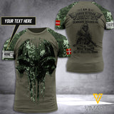 Customized Denmark Soldier 3D Printed Combat Shirt EZT280421