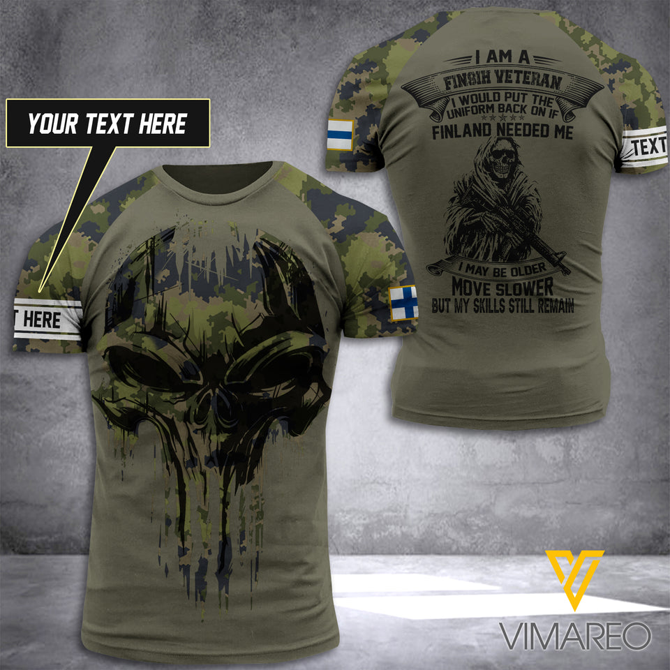 Customized Finland Soldier 3D Printed Combat Shirt EZT070621