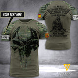 Customized Spain Soldier 3D Printed Combat Shirt EZT070621