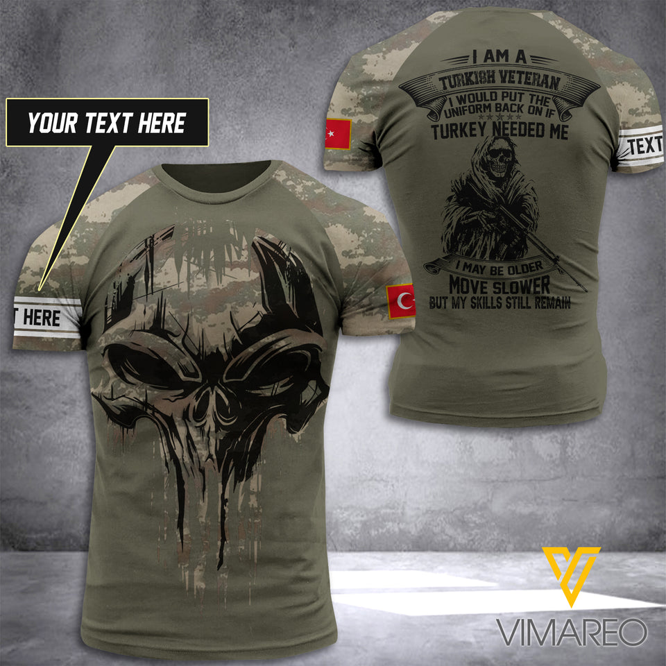 Customized Turkey Soldier 3D Printed Combat Shirt EZT140621