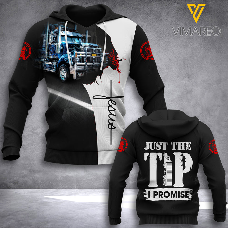 Trucker Just the tip hoodie 3d printed 1802pdt