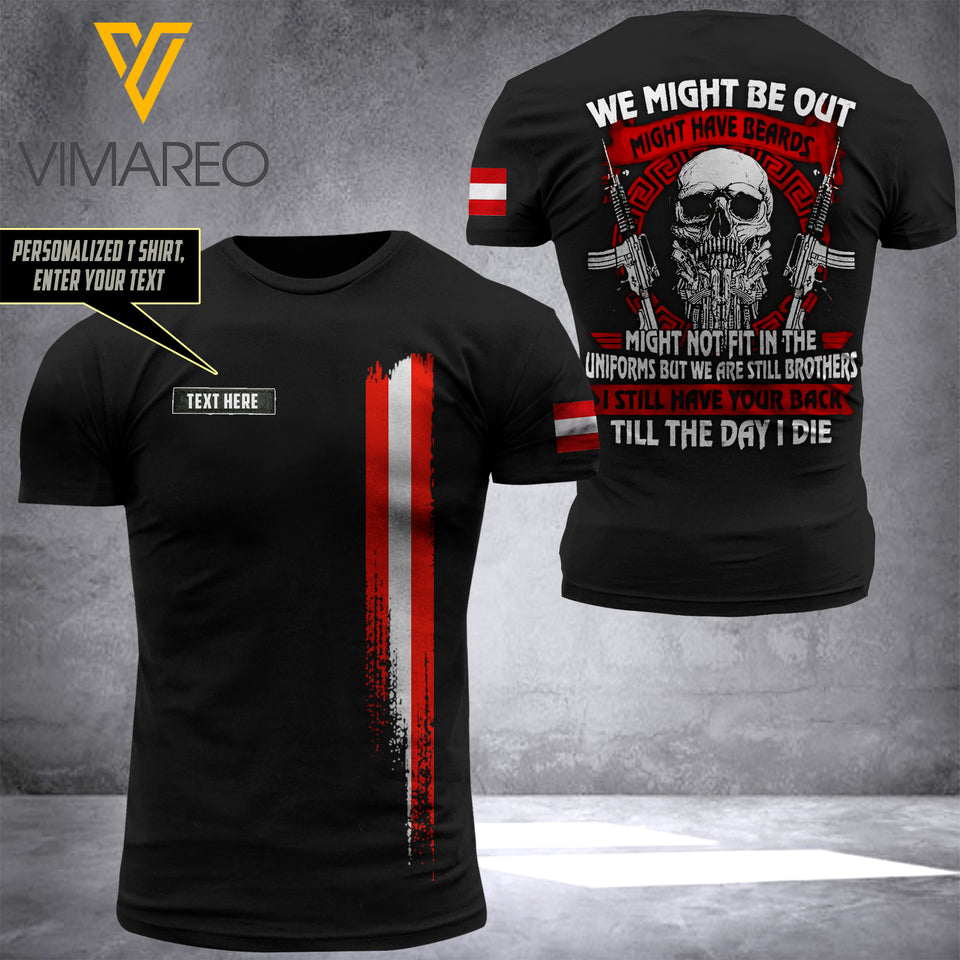 Customized Austrian Soldier 3D Printed Combat Shirt EZQ290621