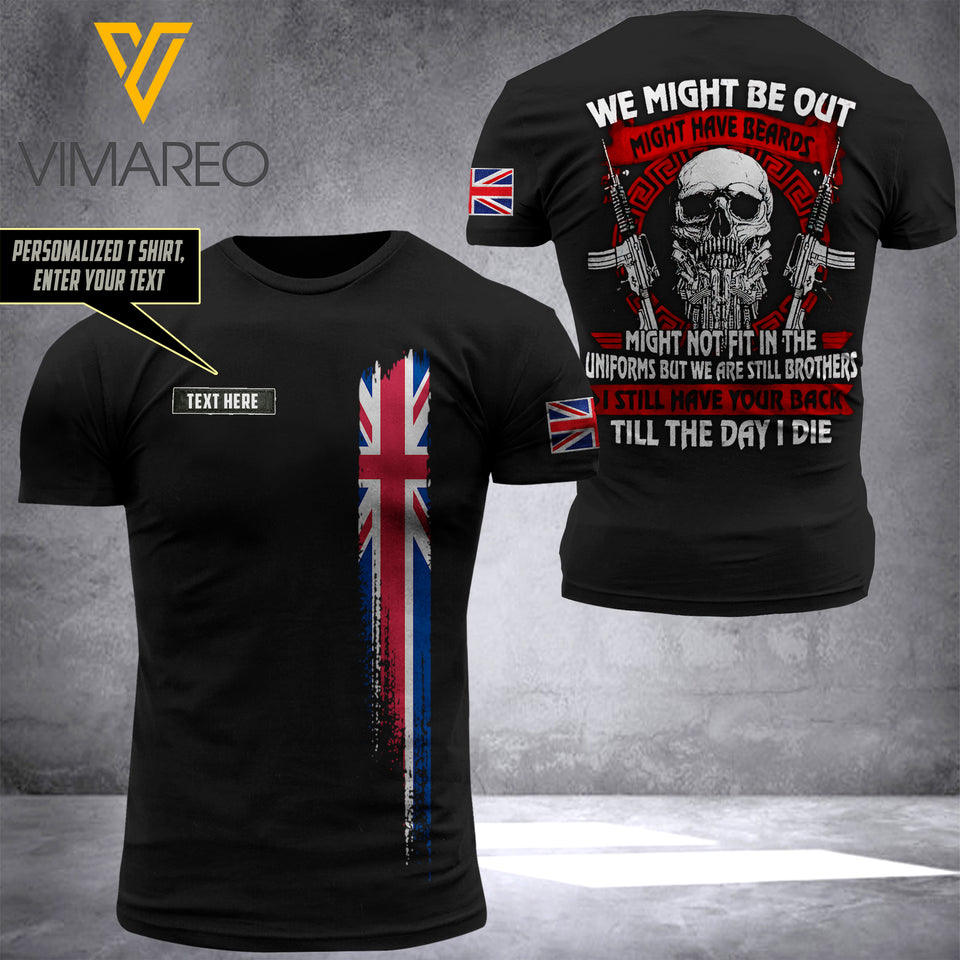 Customized British Soldier 3D Printed Combat Shirt EZQ290621