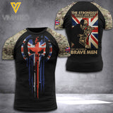 British Soldier T-shirt Camo 3d Print QH25