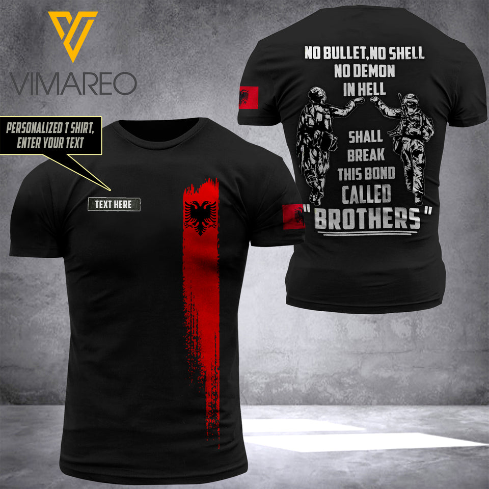 Customized Albania Soldier 3D Printed Combat Shirt EZQ250621