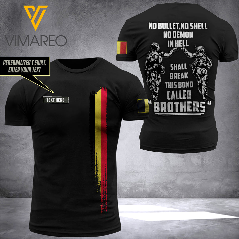 Customized Belgian Soldier 3D Printed Combat Shirt EZQ250621
