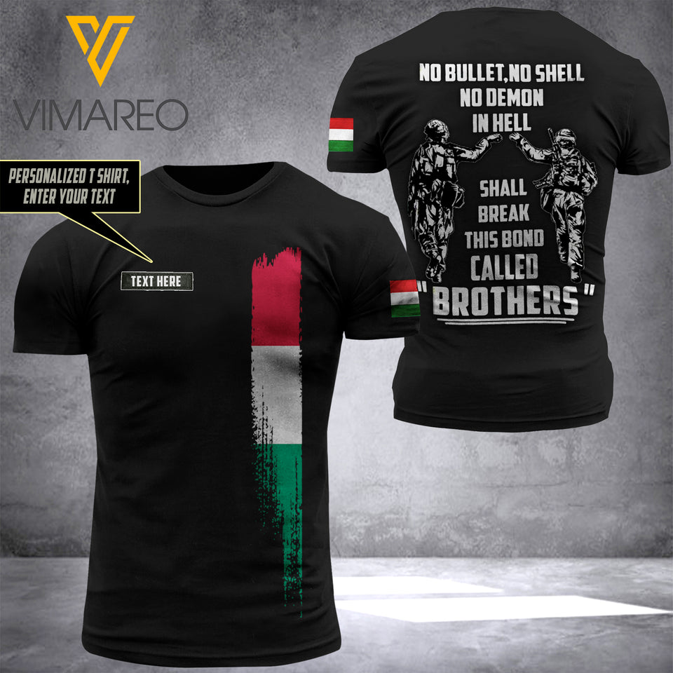 Customized Hungary Soldier 3D Printed Combat Shirt EZQ250621