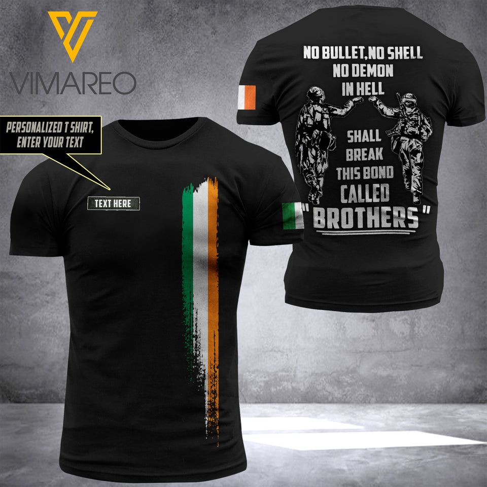 Customized Ireland Soldier 3D Printed Combat Shirt EZQ250621