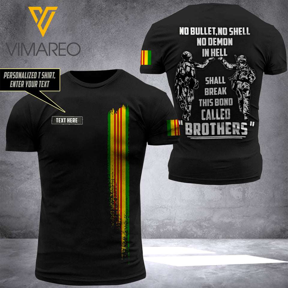 Customized Viet Nam Veteran 3D Printed Combat Shirt EZQ250621